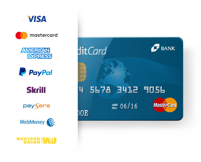 You can pay for OWEXX hosting services using various payment systems worldwide. „Visa“, „Mastercard“, „American Express“, „PayPal“, „Skrill“, „Paysera“, „WebMoney“, „Western Union“ and etc.